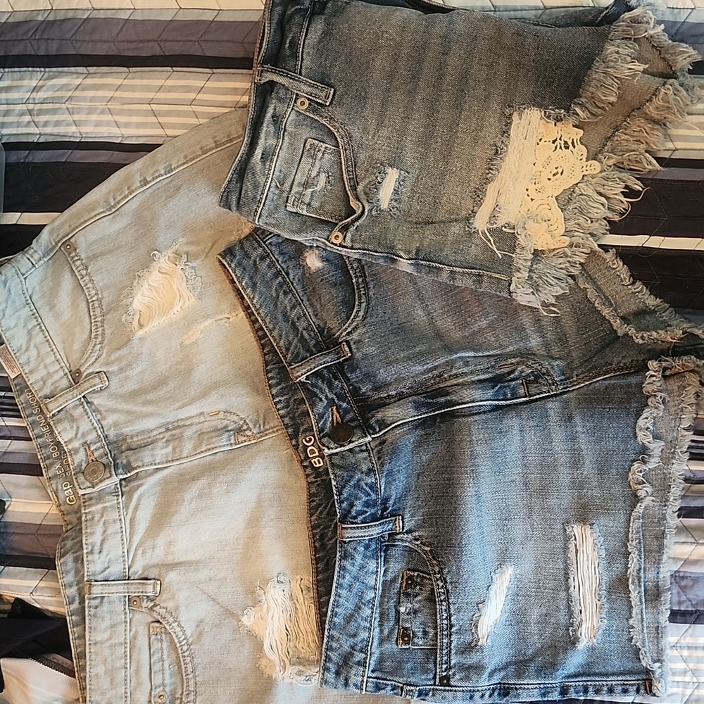 Women's Distressed Denim Shorts